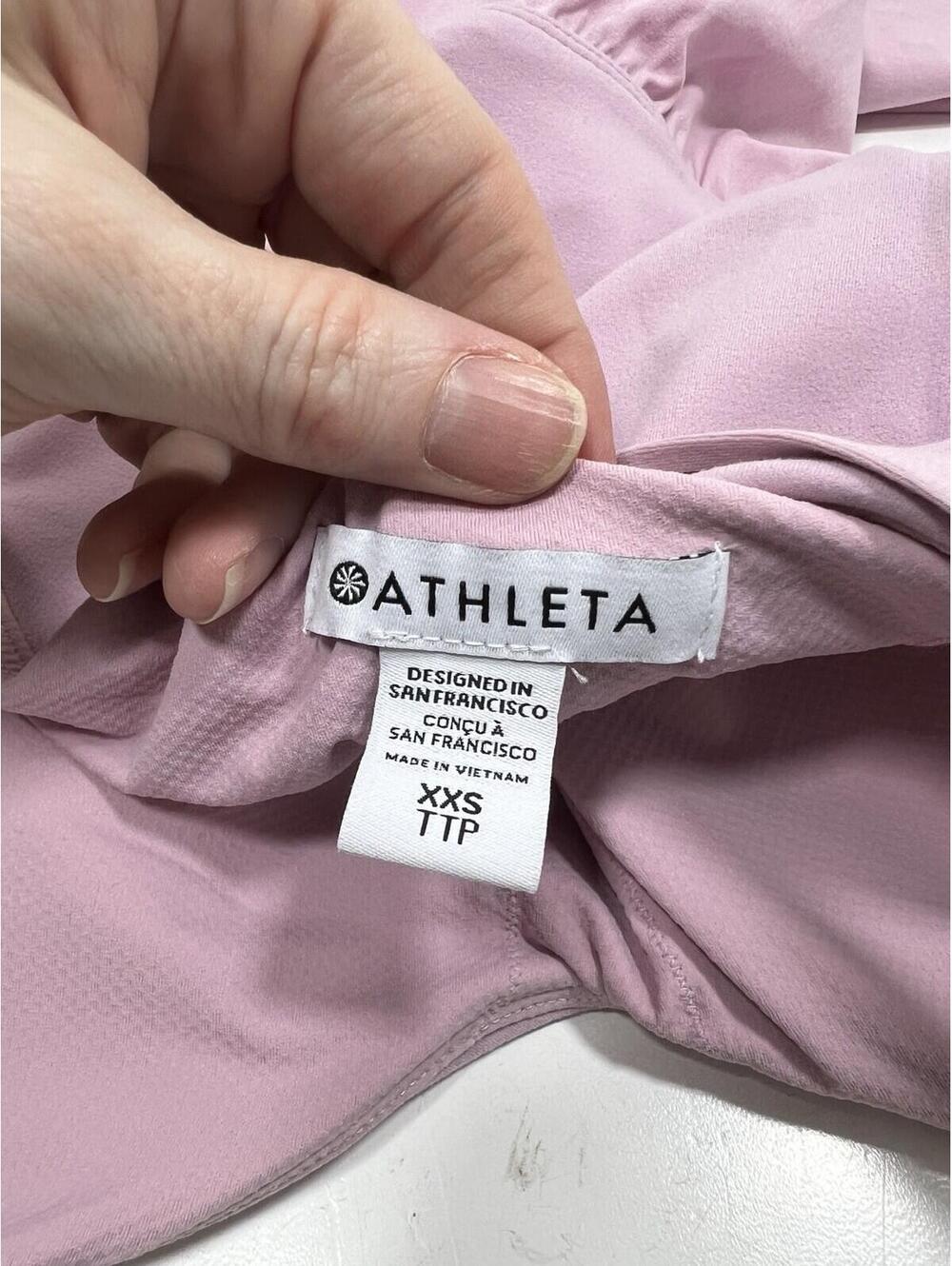 Athleta Elation V -Neck Hybrid Midi Active Dress Pink Sz XS - Picture 6 of 9